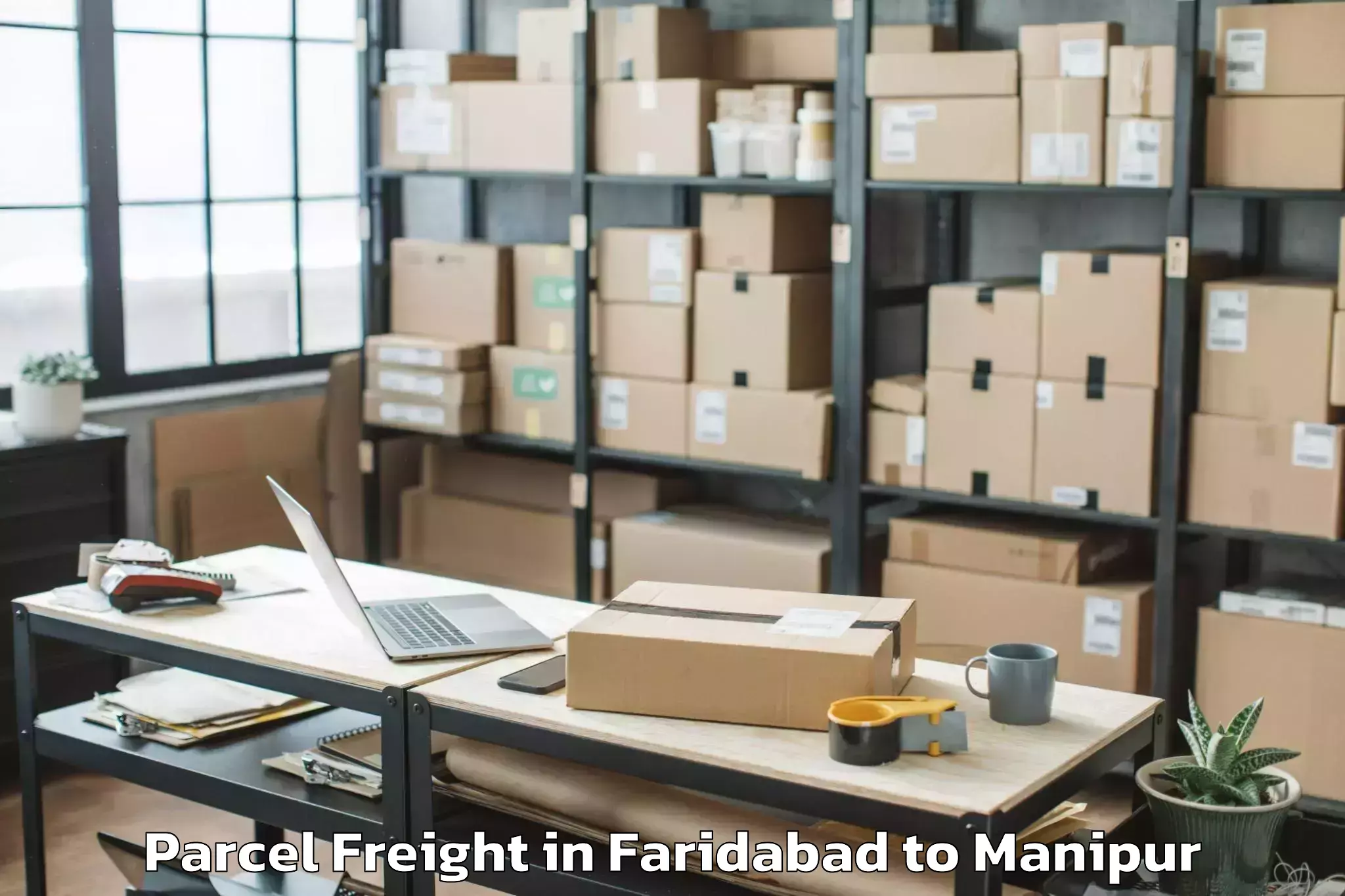 Book Faridabad to Iiit Senapati Parcel Freight